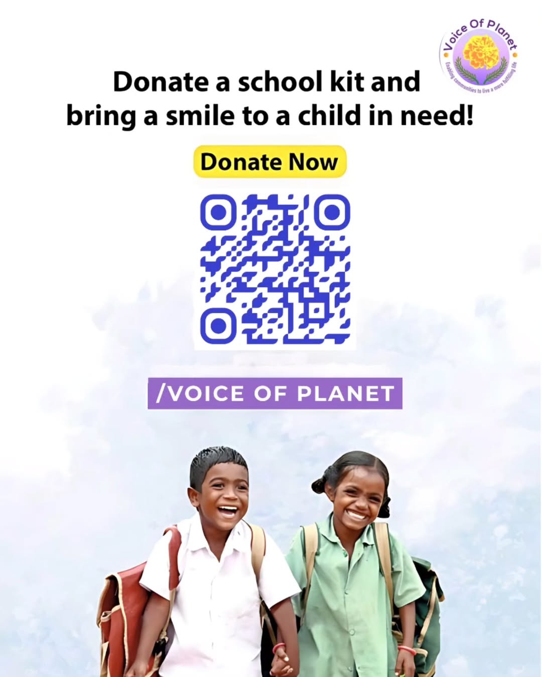 🎒✨ A Small Kit, A Big Smile!Every child deserves the tools to dream, learn, and grow.Donate a